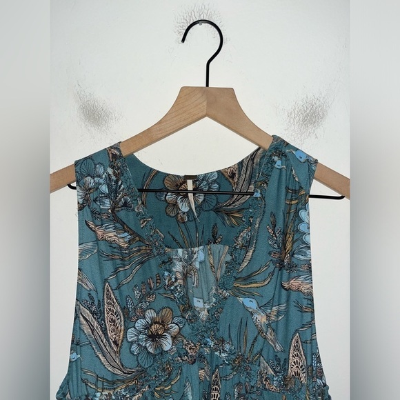 FREE PEOPLE Purple Haze Floral Boho Sleeveless Tunic Size XS - Picture 5 of 11